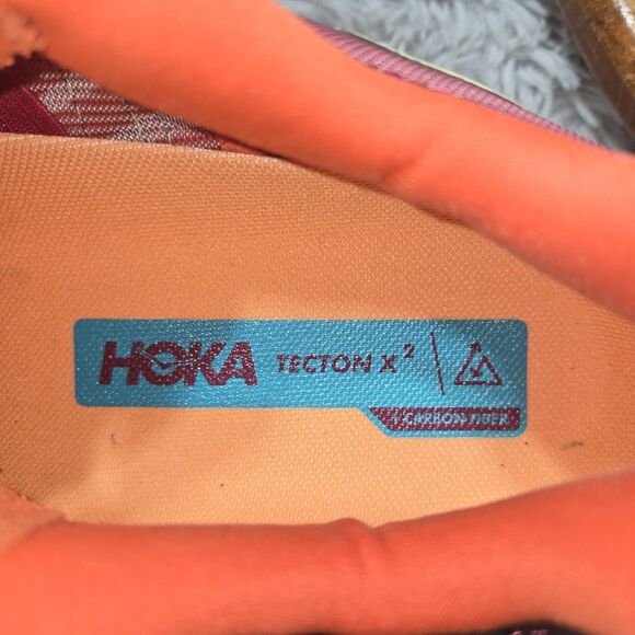 New Hoka One Tecton X 2 Mens Size 12D Running Shoes Cherries Jubilee Flame - Picture 9 of 11